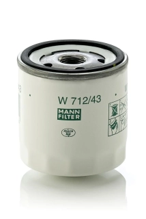 Olejový filter, MANN-FILTER, W712/43, SKODA, FORD, FIAT, PEUGEOT