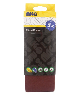 Brúsne pásy 75 x 457 mm, rôzne hrubosti, pre pásové brúsky - MAGG Veľkosť zrna: A60