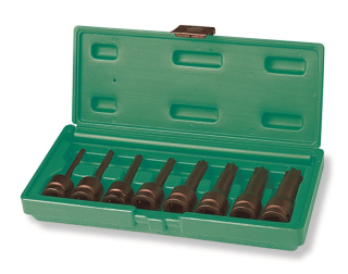 Sada zástrčných hlavíc Torx 1/2", 8 ks, úderovej - JONNESWAY S06A408S