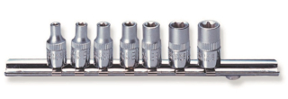 Sada nástrčných hlavíc Torx E, 1/4", E4-E11 - JONNESWAY S06H27S
