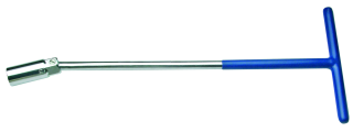Kľúč na zapaľovacie sviečky 16 mm 6hran, T-rukoväť a kĺb, extra dĺžka 374 mm - SW Stahl