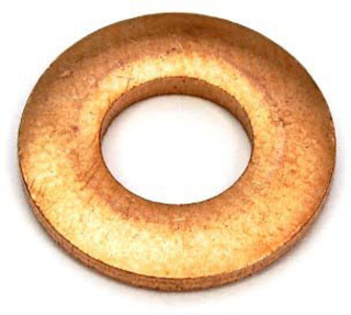 Tesnenie pod vstrekovače diesel common rail, medené, rôzne rozmery Veľkosť: 7x12,3x2,46 mm