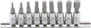 Nástrčné hlavice Imbus 1/4", palcové (3/32"-3/8"), sada 9 kusov na tyči - BGS 2749