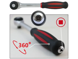 Račňa s otočnou rukoväťou 1/4", 52z, 182 mm - 4SK-144-11