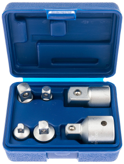 Redukcie štvorhrany 1/4", 3/8", 1/2", 3/4", rôzne adaptéry, súprava 6 kusov