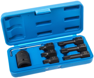 Úderové bity XZN (Spline) 1/2", M14 - M18, s adaptérom na 3/4", sada 8 kusov