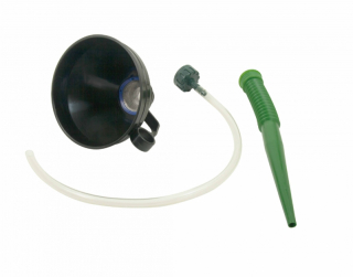 Lievik, priemer 170 mm, vnútorný sitko, ohybná výlevka, adaptér - JONNESWAY AE300225
