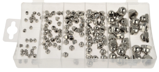 Matica s polguľovej uzavretou hlavou, M3 - M10, sada 150 kusov