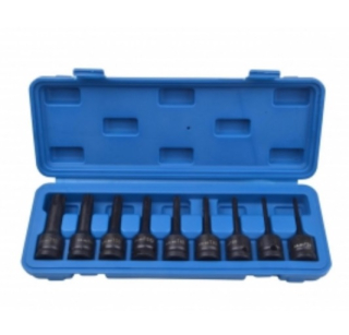 Sada zástrčných úderových hlavíc TORX, 1/2", T20 - T70, 9 kusov - Quatros QS50009